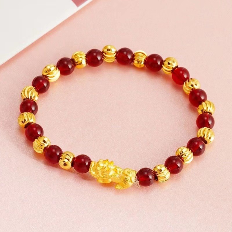 Little Pixiu Watermelon Bead Red Agate