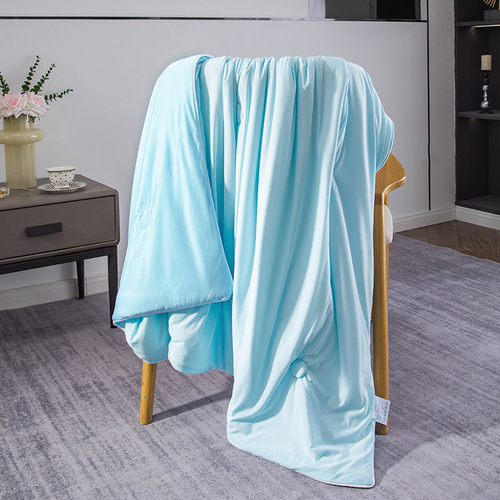 Japanese Technology A-Grade Cool-Feeling Silk Ice Cream Pillowcase Washable Summer Cooling Blanket Air Conditioner Blanket Summer Thin Sheet Wholesale