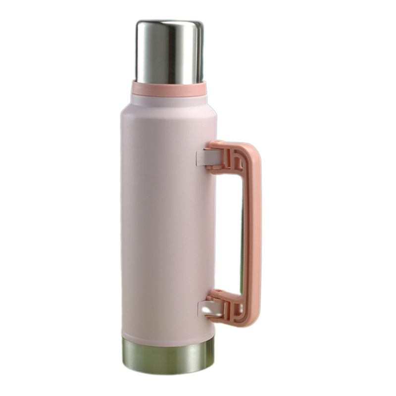 Hervidor de mano de capacidad múltiple 304 acero inoxidable viaje al vacío de alta capacidad al aire libre hervidor de agua deportiva de aislamiento térmico