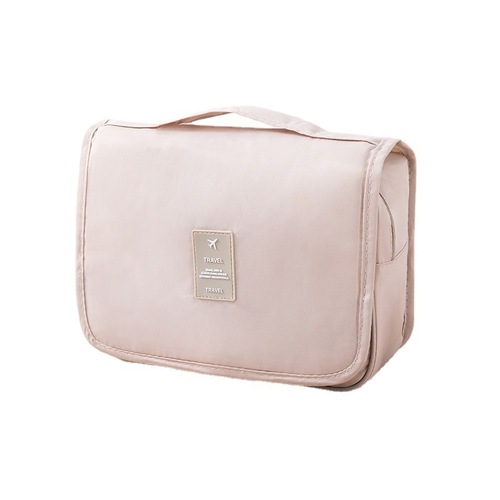 Portable and large-capacity travel toiletry bag with hanging design, skincare and makeup organizer, dry-wet separation foldable storage bag