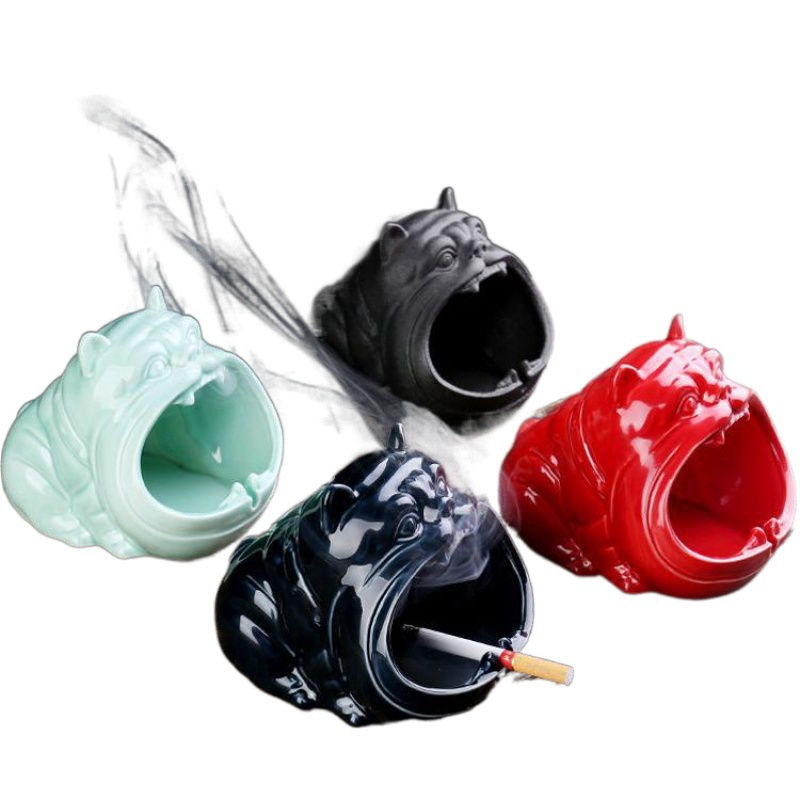 (2개) 침실 침실 거실 재떨이 창조적 인 세라믹 대형 재떨이 귀여운 웃긴 자동차 방풍 재 장식품