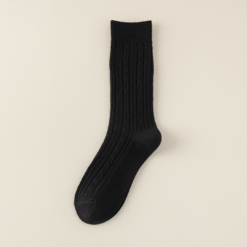Calcetines para mujeres, calcetines de lana calientes de invierno, calcetines de lana de invierno de doble aguja, calcetines de mujer resistentes a la bola.