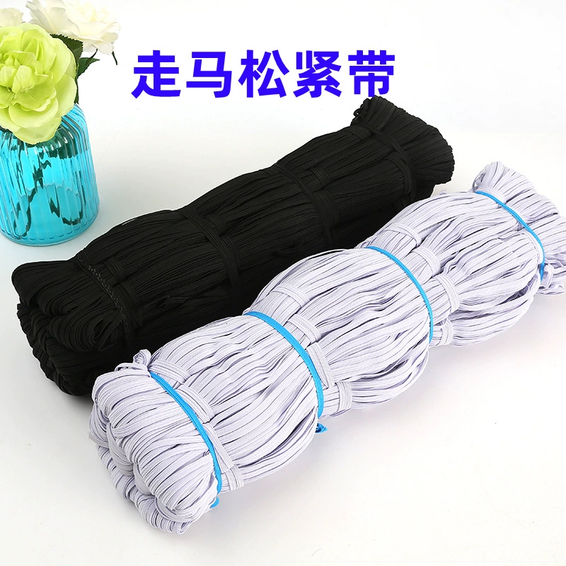 Производители черно-белый плоский конский ремень Эластичный резиновый ремень аксессуары для одежды узкая ходьба лошади