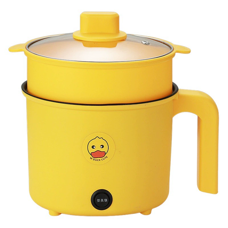 Электрическая кастрюля «Маленькая желтая утка», студенческая кастрюля, многофункциональная бытовая маленькая электрическая кастрюля, кастрюля для приготовления лапши, мини-электрическая кастрюля