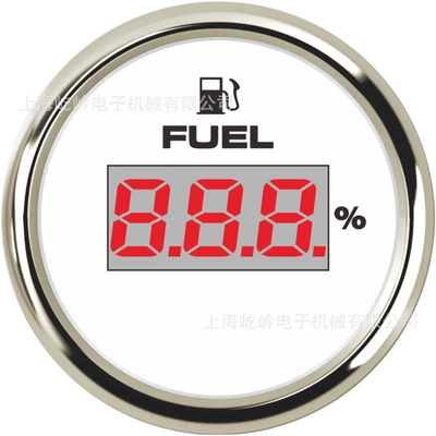 Signal Instrument — automobile instrument - silver-edge-white-background-digital-display-model