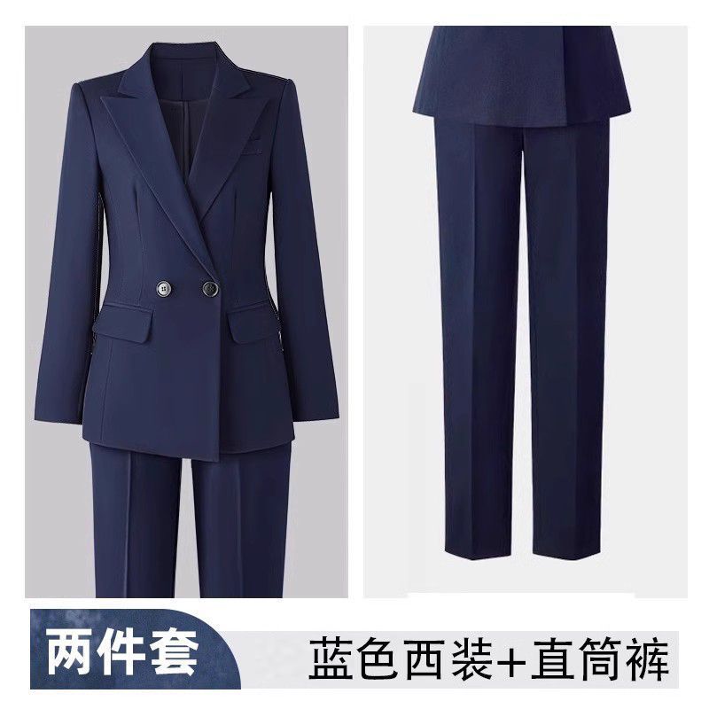 スーツスーツ女性プロフェッショナルフォーマルウェア大学生公務員試験面接作業服ハイエンドブラックカジュアルスーツジャケット|undefined
