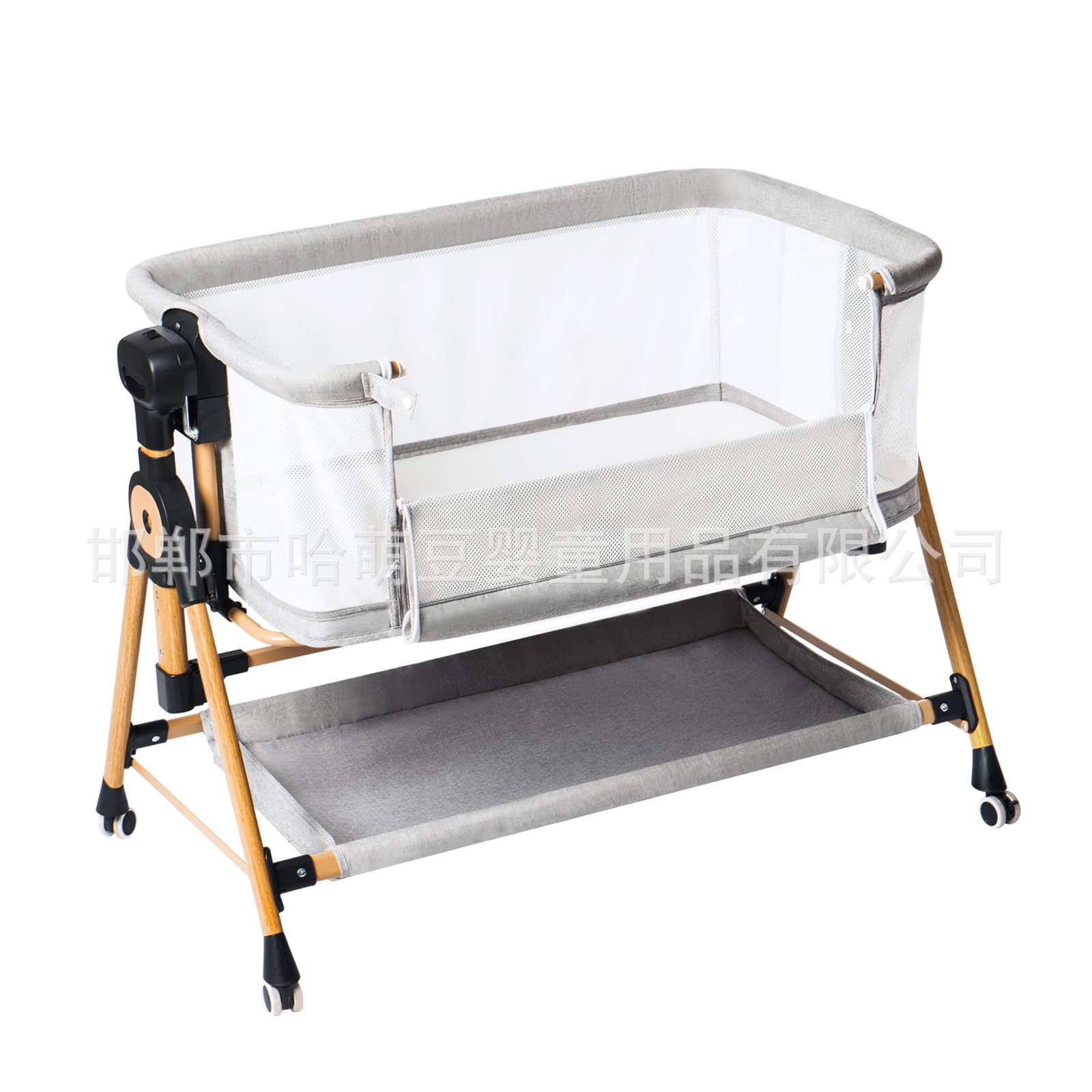 Cuna para bebé, cama para bebé, plegable, ajustable en 6 niveles, cama móvil, cama de empalme para recién nacidos, portátil