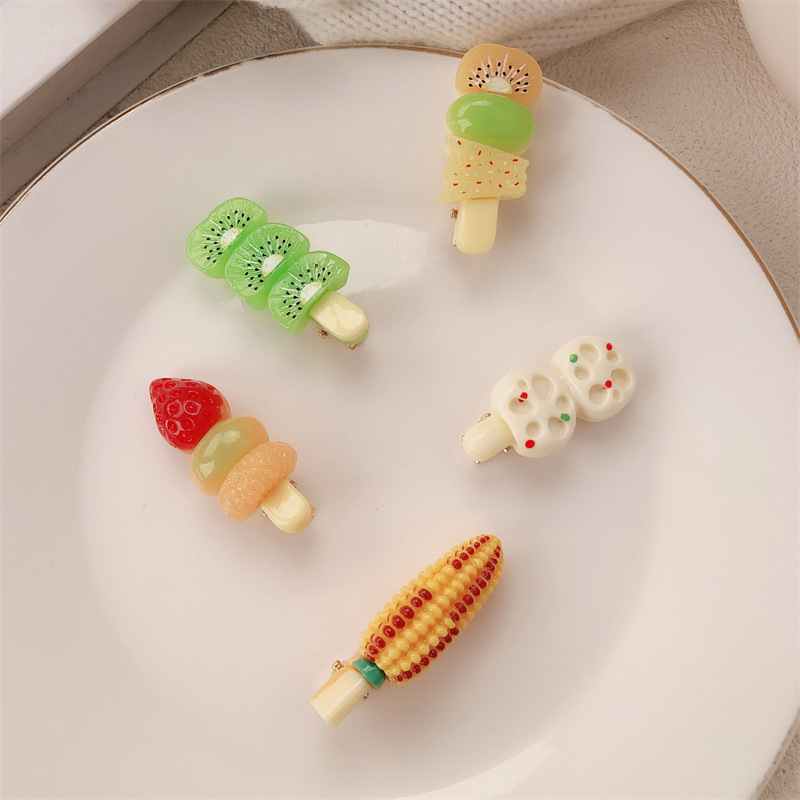7g Weight Hair Clip Hair Accessories Type 1 Piece Quantity Holiday, Street Occasion Acrylic Material Fruit Pattern All Seasons Season Women's Gender Cute Style Cute Women's Fruit Acrylic Hair Clip 5
