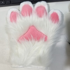 可愛貓爪手套加厚加絨二次元漫展女冬天學生保暖卡通仿兔毛絨手套