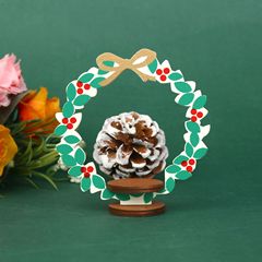 Wooden Christmas wreath decoration, wooden craft photo shoot props, manufacturer supply
