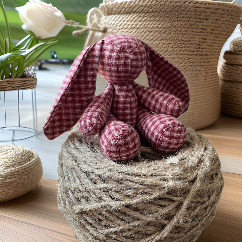 Patchwork creativo conejo muñeca Lu bordado hecho a mano material de bricolaje Paquete de regalo de los niños decoración del hogar grandes orejas de conejo