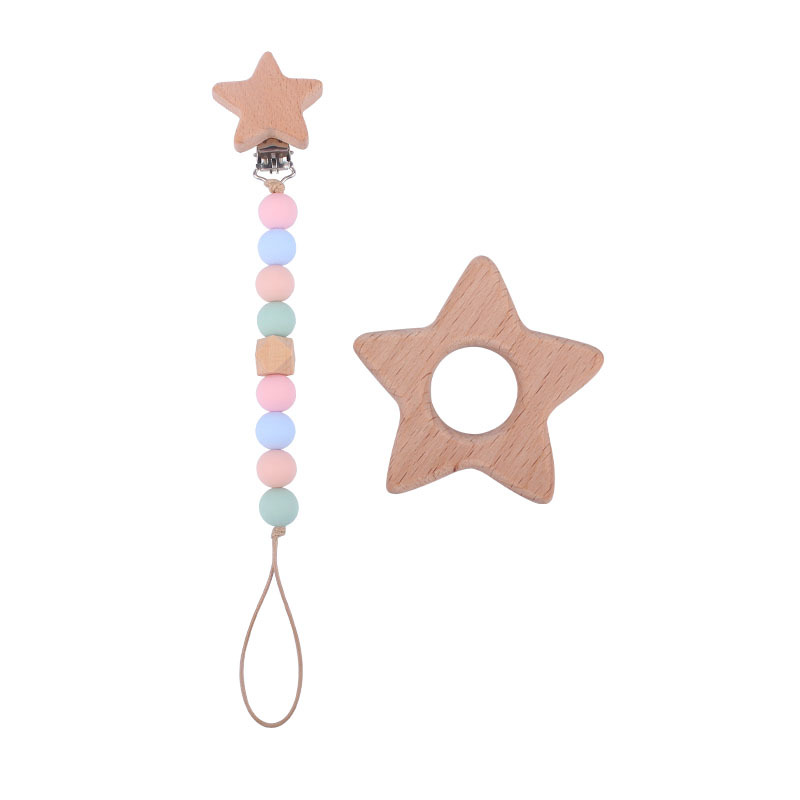 Nuevo bebé calmante silicona chupete cadena teether traje Bebé haya animal chupete clip juguete mordedor