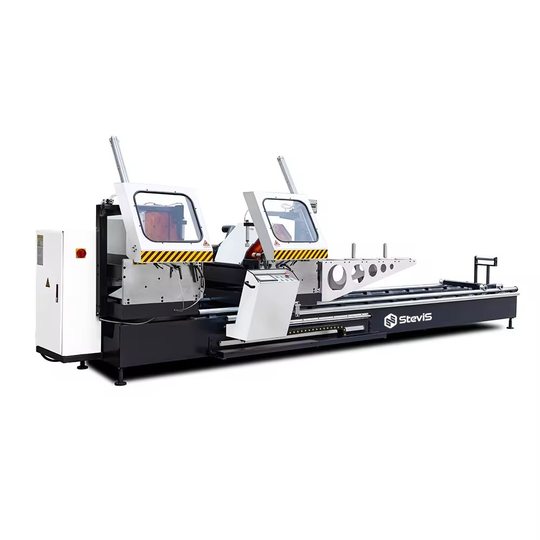 Aluminum profile CNC double-headed saw 550 pendulum servo motor type broken bridge aluminum door and window equipment 45 degrees 90 degrees cutting