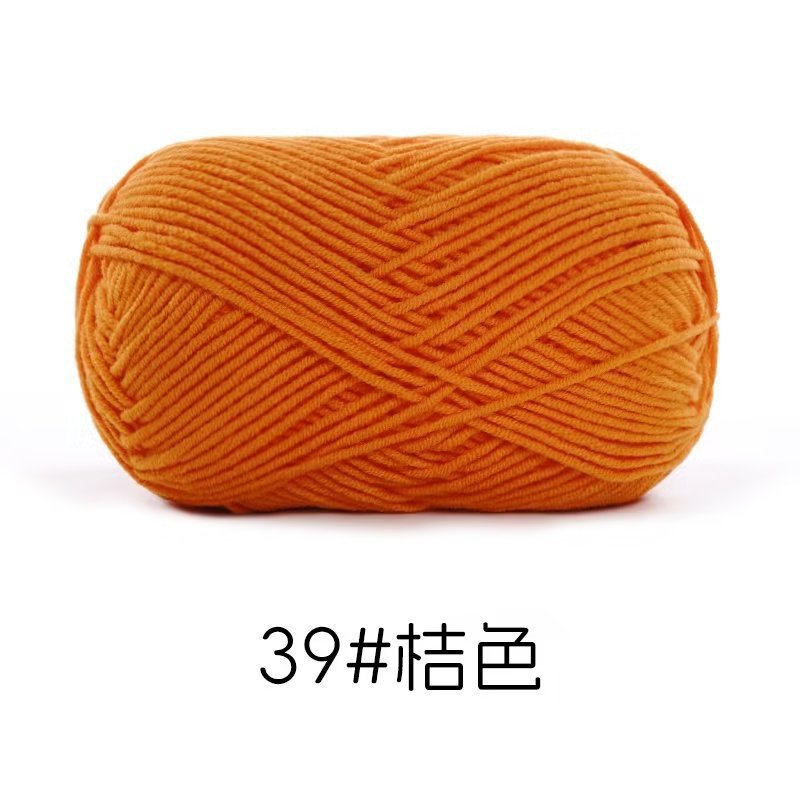 4-strand peinado hilo de algodón su hemeng pequeño 40g tejido a mano muñeca hilo diy muñeca material paquete leche algodón