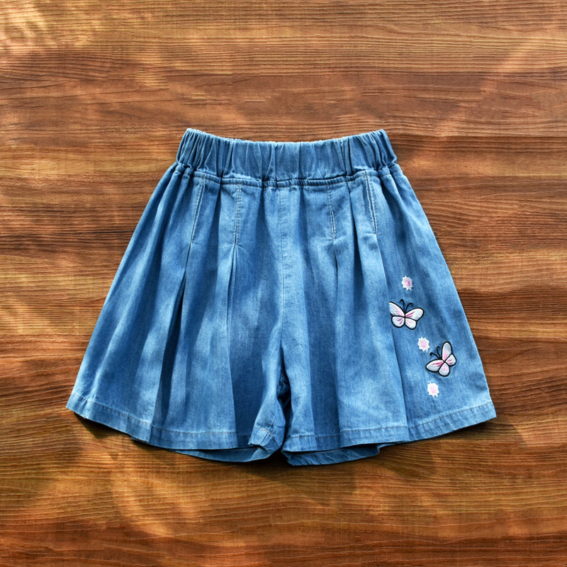 Girls' Shorts Summer Outer Wear Children's Culottes Big Children's Summer Thin Pants Jeans Little Girl's Pants