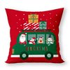 Super soft one -sided printed Christmas Pillow Pillow Santa Short Plush Pillow Pillow Cushion Hi celebrate square waist pillow sleeve