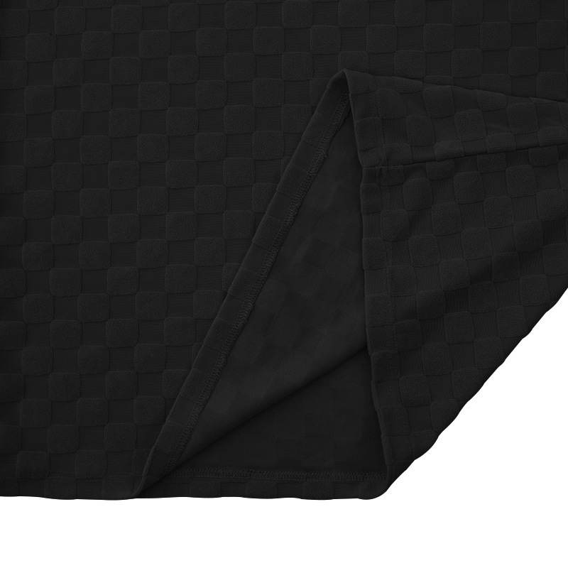 Ensemble 2 pièces pour homme avec t-shirt et short oversize à imprimé damier – Tenue décontractée pour l'été et l'automne (noir, gris, kaki, blanc) – S-XXXL_voghion.com