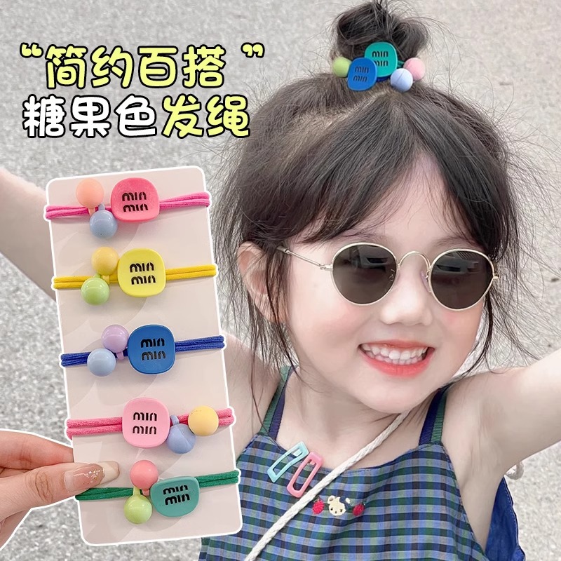Dopamina lindos de alta elasticidad duradera cuerda de cabeza para niñas cabello de banda de goma bola de cabello cuerda de cabeza