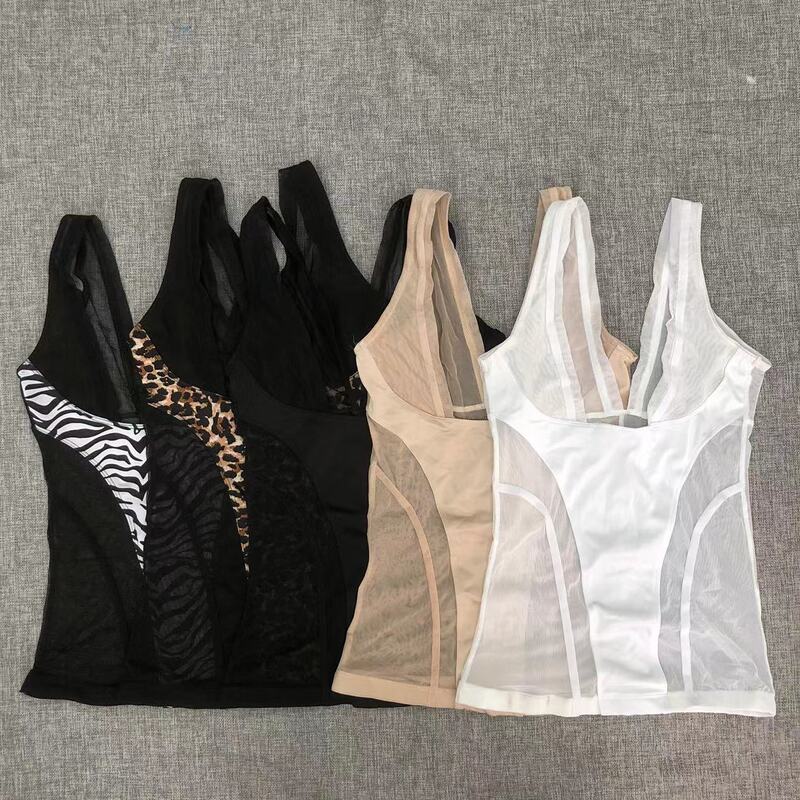 Special Offer for Faded and Dyed Export Bodysuits, Women's Intimates, Elastic Brocade Mesh Vests, Bondage Tops, Thin Batches