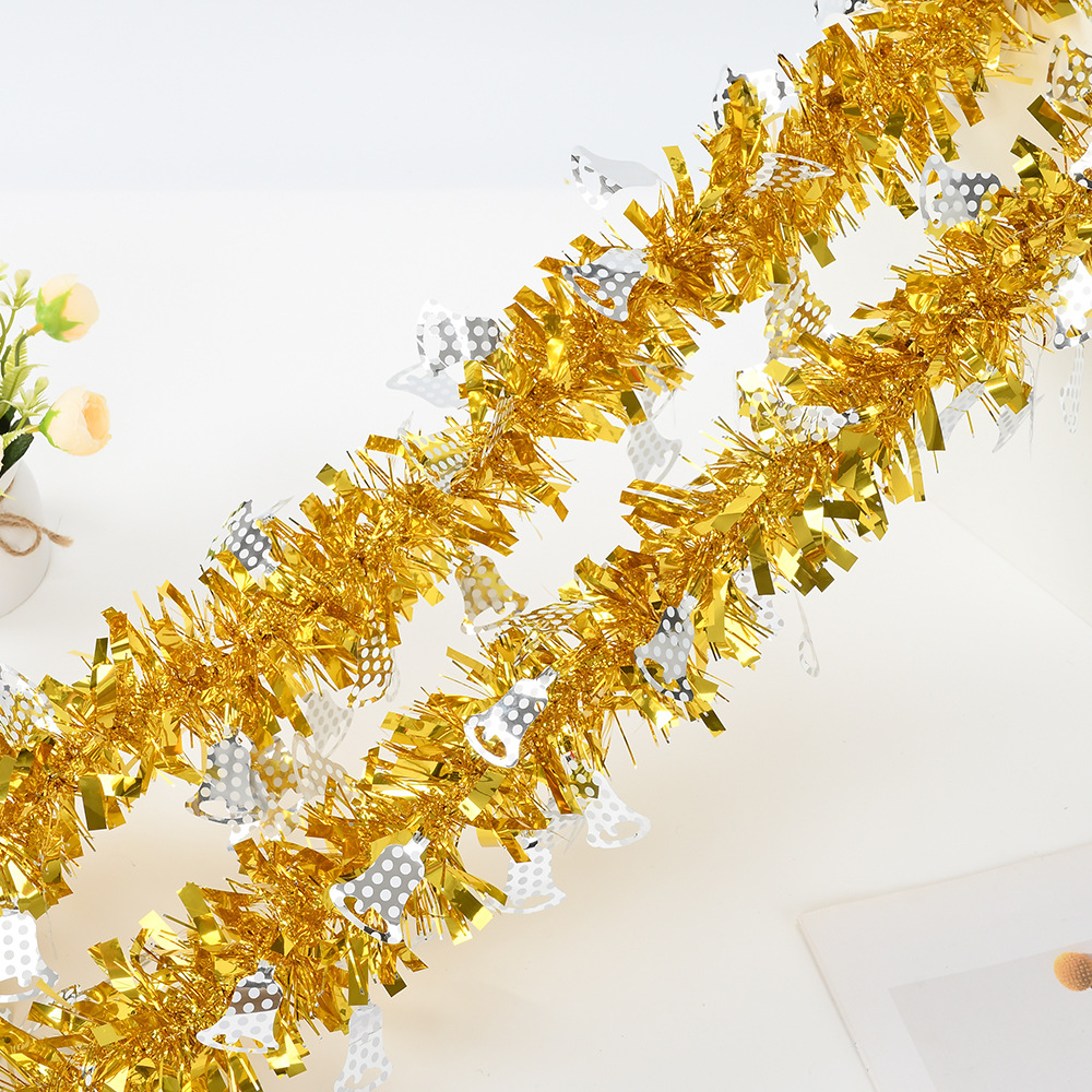 Transfronterizo Amazon Hot Sale decoración navideña campana colgante colorida decoración navideña tira de lana 9cm cifrado 2 metros