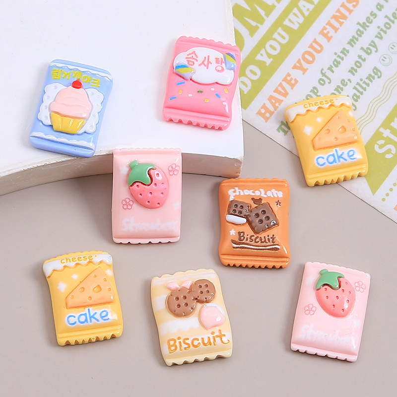 Creative Snack Bags, Food Toys, Handmade DIY Cream Glue Resin Small Accessories, Shoe Charms, Jewelry Material Kits Wholesale