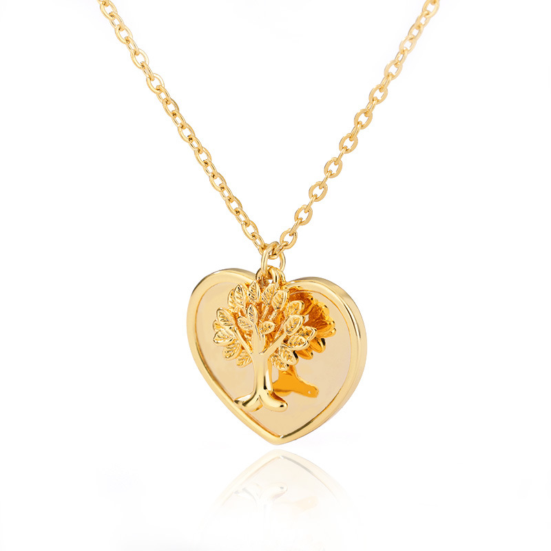 New Heart-shaped Tree Of Life Necklace display picture 7