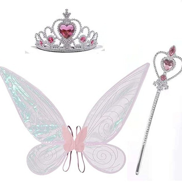 Cruz-frontera plegable colorido alas mariposa Festival DE LOS NIÑOS rendimiento vestido hasta props princesa Ángel traje