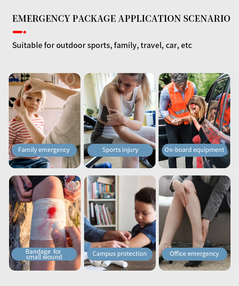 Cross-Border Export Car Emergency Kit First Aid Kit 12-Piece Set Household First Aid Supplies Portable Small First Aid Kit