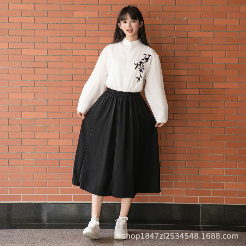 中国风学生合唱团演出服初高中学生毕业班服诗歌朗诵红歌比赛服装|undefined