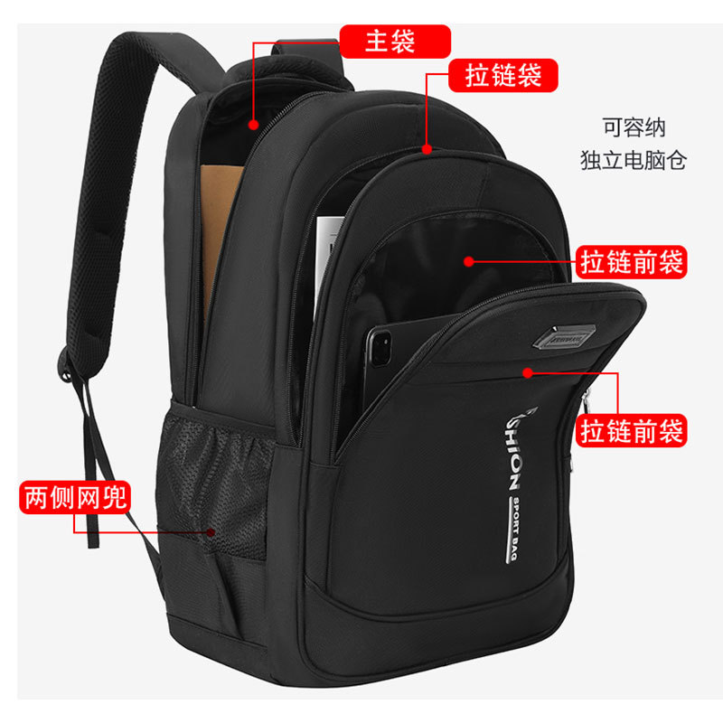 Nueva mochila transfronteriza de gran capacidad, bolsas de negocios, bolsas de computadora de ocio, bolsas de viaje de viaje de viaje de moda, bolsas de estudiantes de secundaria secundaria