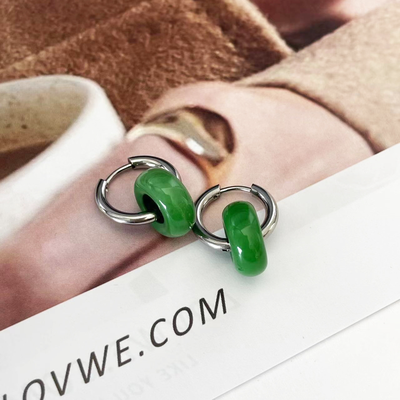 Fashion Geometric Stainless Steel Plating Earrings 1 Pair