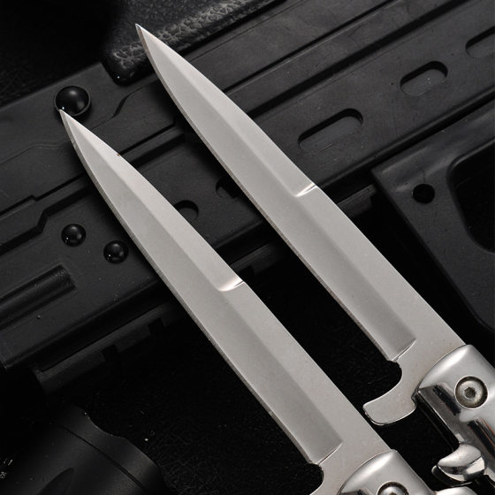 Cross-border hot selling stainless steel color wooden handle folding knife outdoor multi-purpose folding knife Super exquisite gift fruit knife