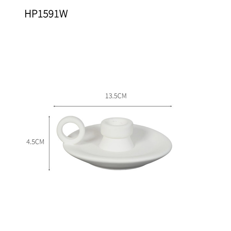 Retro silencioso blanco y negro esmerilado titular de la vela cerámica romántica cena con velas tiro boda accesorios decoración adornos