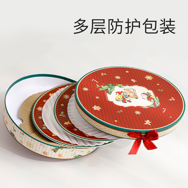 Navidad cruzada venta caliente de alta calidad simple de lujo vajilla de cerámica de Navidad platos mariposa set regalos al por mayor