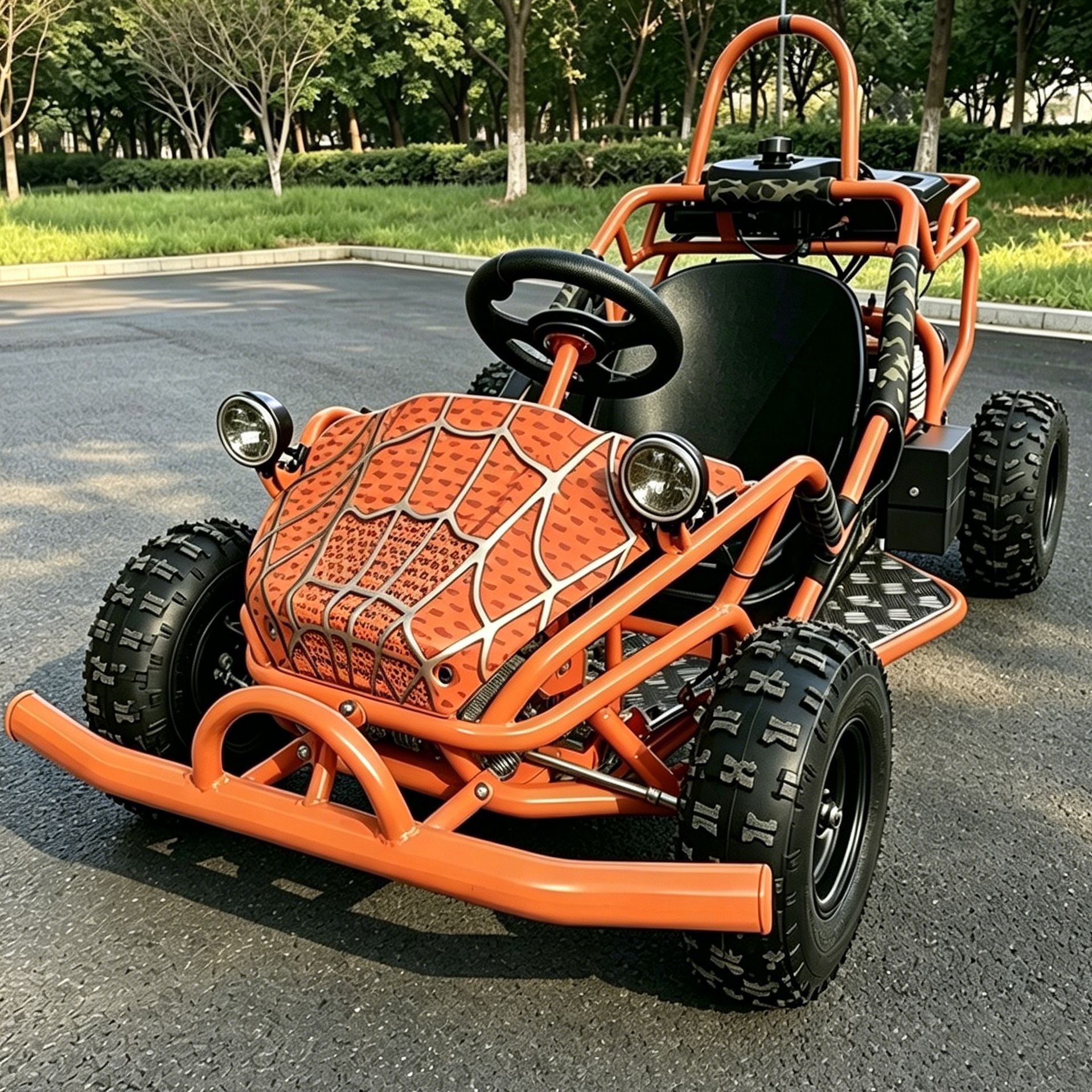 Go Kart Todoterreno de Hierro y Plástico con Inicio Eléctrico para Pistas image 3
