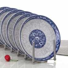 OP2B青花瓷菜盘圆形盘方形釉下彩菜碟简约日式餐盘组合可微波