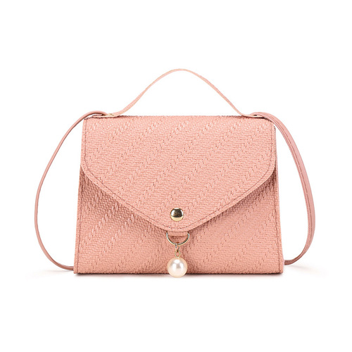 New Pearl Bag with Floral Pattern  Small Bag Southeast Asia Cross-Border Wholesale Simple and Versatile Crossbody Bag