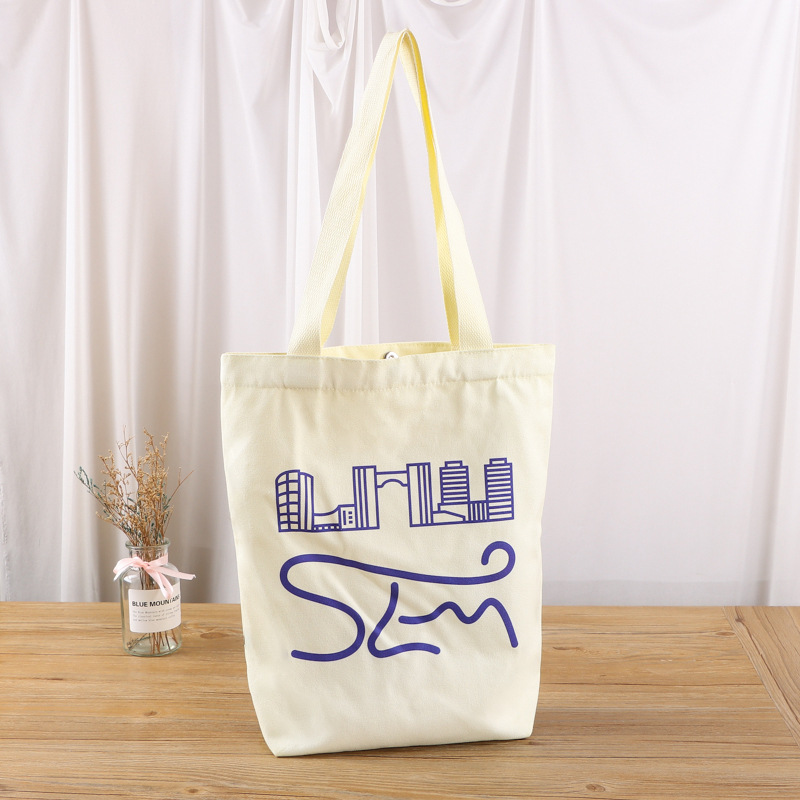 帆布袋定制手提袋简约购物袋广告单肩棉布包diy手绘可印制logo