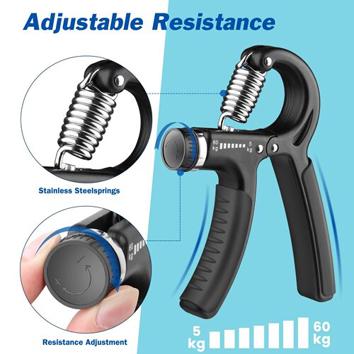 5-60kg Grip Trainer for Men Professional Finger and Arm Muscle Strength Exercise Hand Strength Fitness Training Equipment