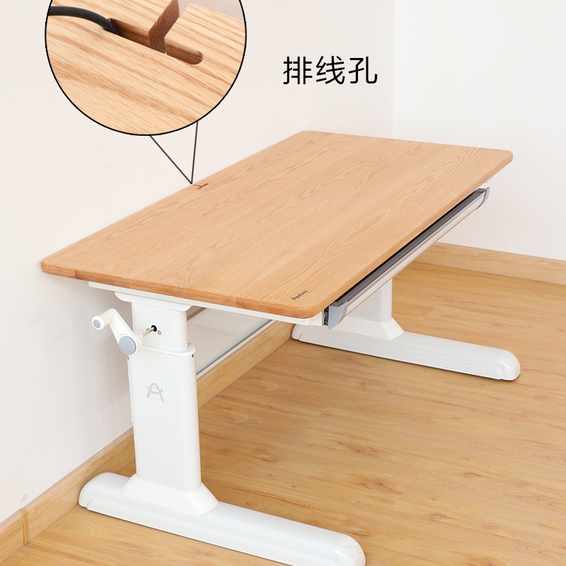 Japan Aooboy Kidsren's Study Table Solid Wood Liftable Primary School Student Desk Home Writing Desk Desk and Chair Set