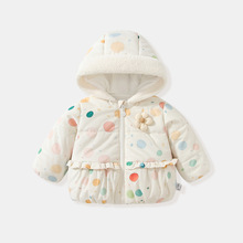 女童秋冬棉服夹棉加厚a类衣服儿童保暖外套女宝公主棉袄外出棉衣