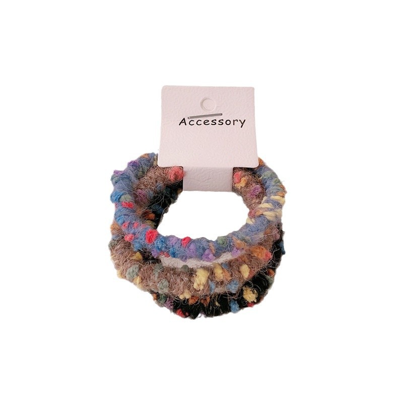 3 cabello de la niña arco iris de frijol de azúcar cuerdas de cabello lindas y versátiles anillo de cabello base de cuerdas de cuero de alta elasticidad joyería para el cabello