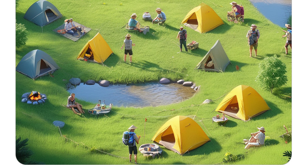 Jungle Warriors Canopy Tent Outdoor Large Black Vinyl Camping Sunshade Rainproof Sun Protection Complete Set of Equipment
