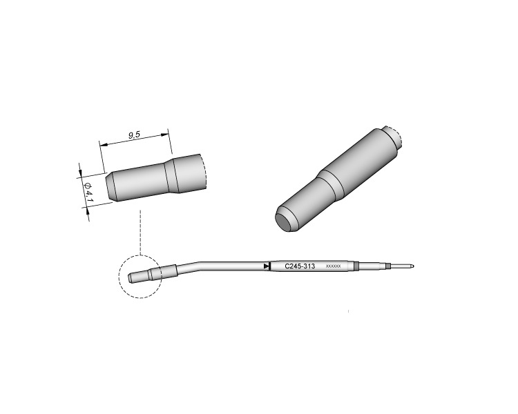 西班牙 JBC C245313 塑料用烙铁头Ø 4,1 C245-313