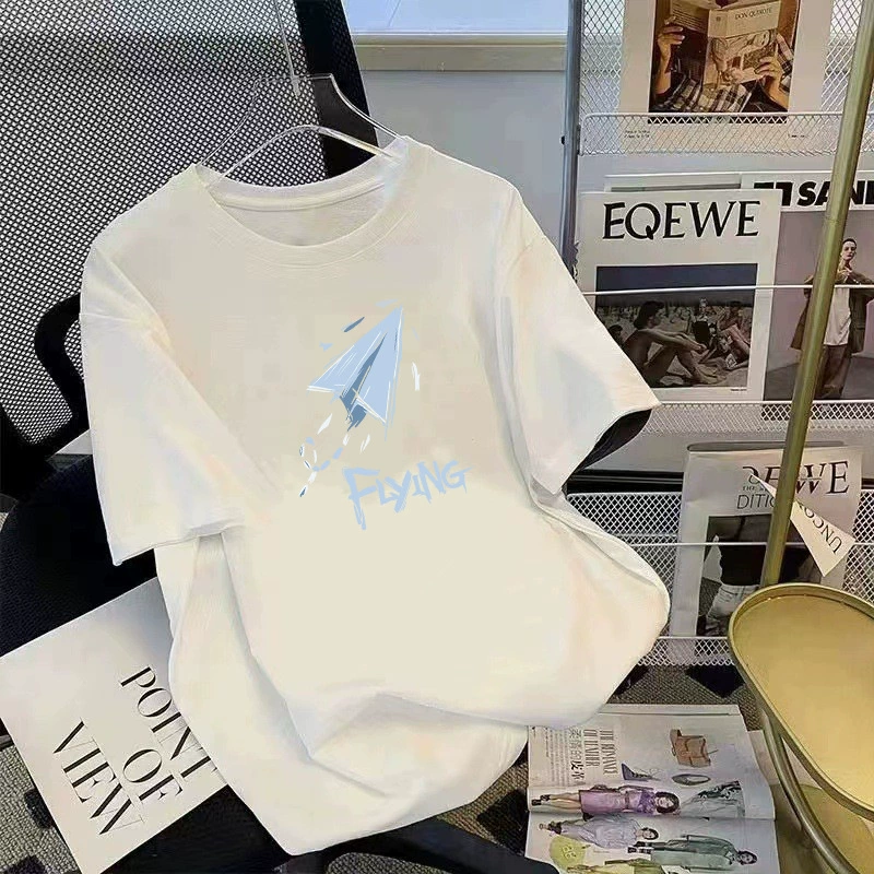 Летняя хлопковая oversize футболка, американский стиль, короткий рукав, унисекс, дышащая