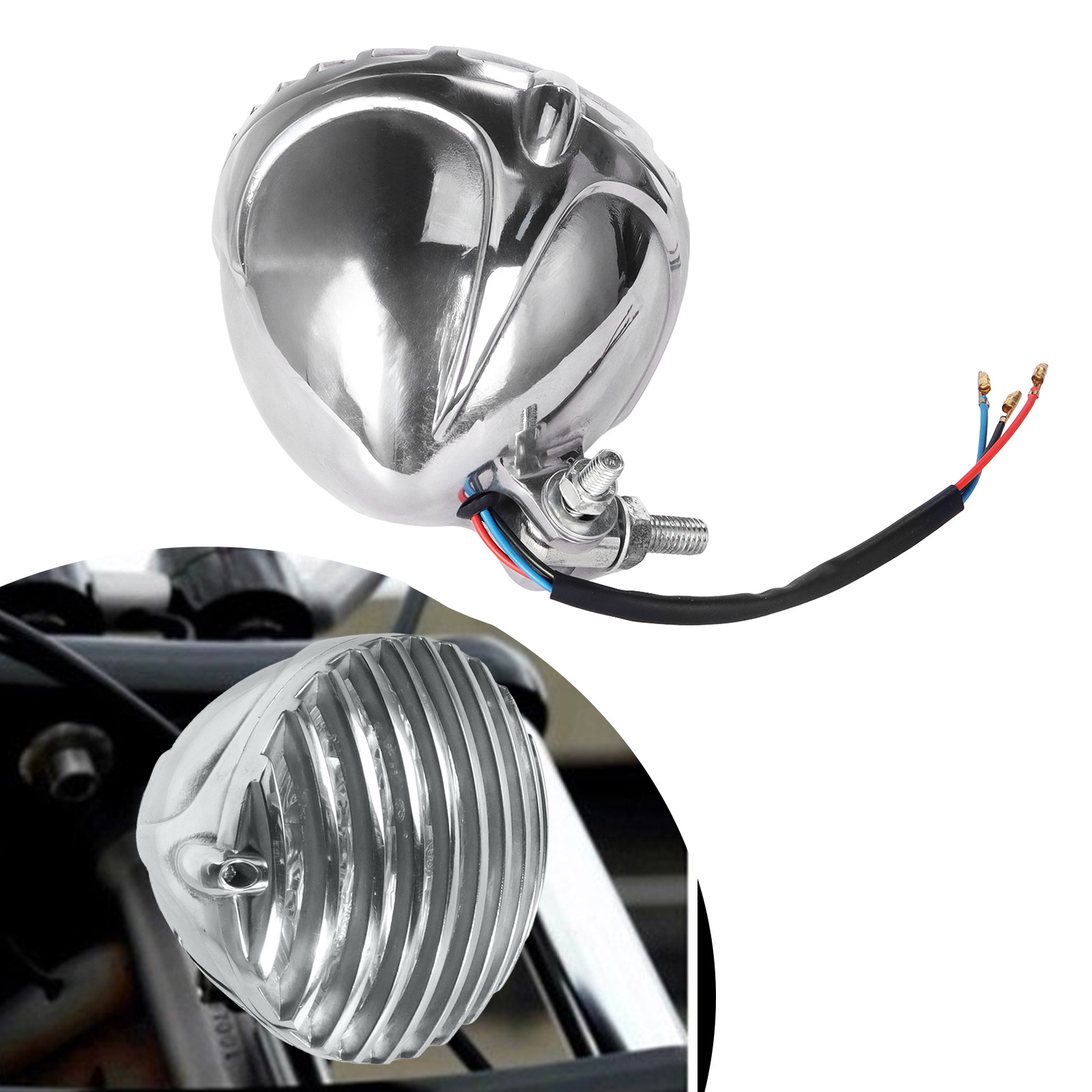 Harley Modified Front Headlight Motorcycle Headlamp Universal Headlight