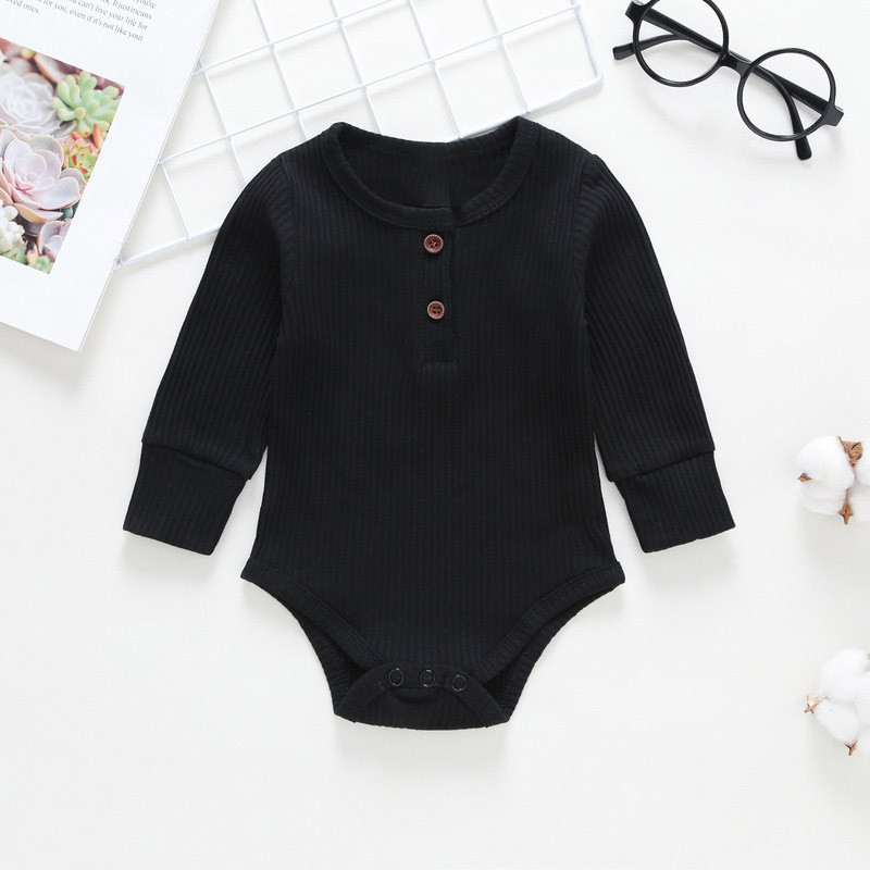 Simple Children's One-piece Newborn Long-sleeved Autumn Romper display picture 4