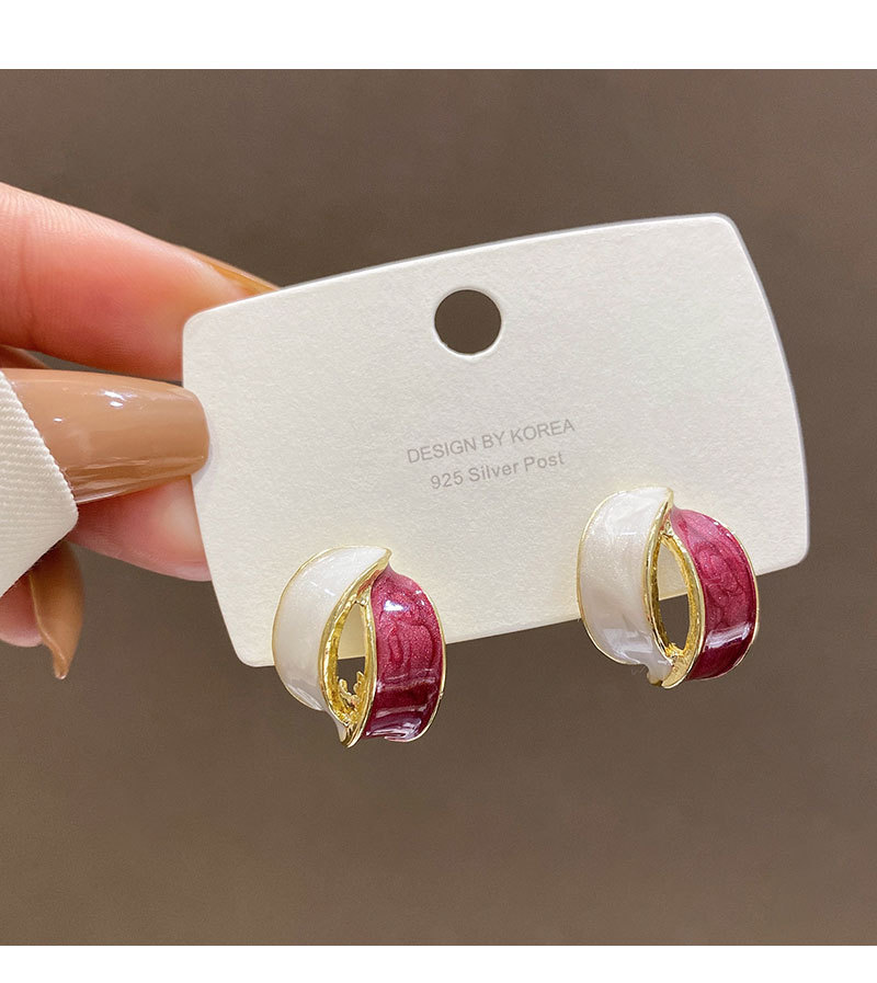 Alloy Material 1 Pair Fashion Geometric Alloy Enamel Women's Ear Studs