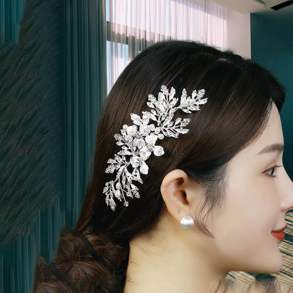 Handmade Alloy Pearl Hairpin for Ancient Style Hanfu, Qiaohu Cheongsam, Bridal Headpiece