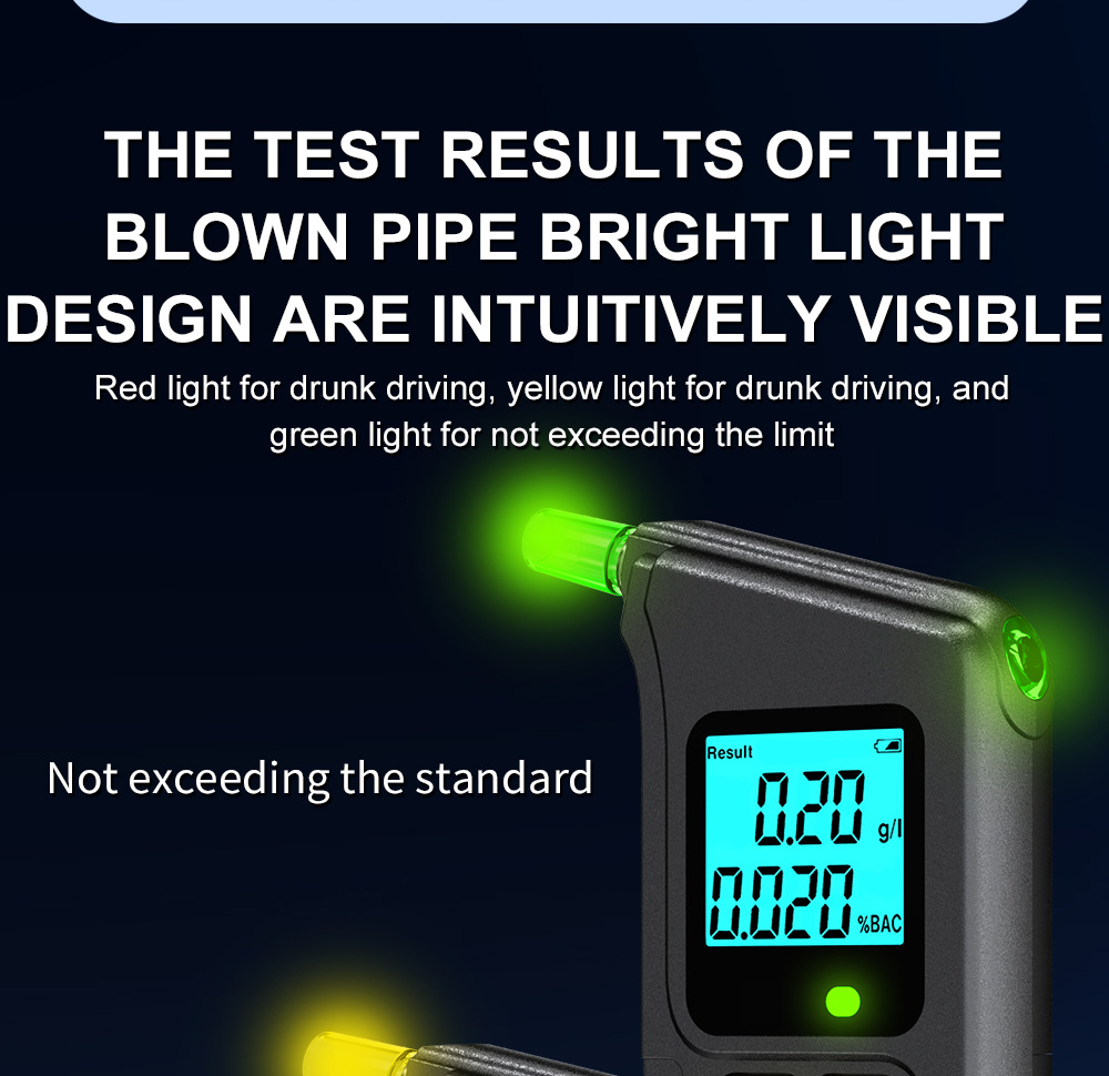 New Cross-Border Precision Alcohol Tester, Drunk Driving Detection Device, Breathalyzer for Drunk Driving Testing